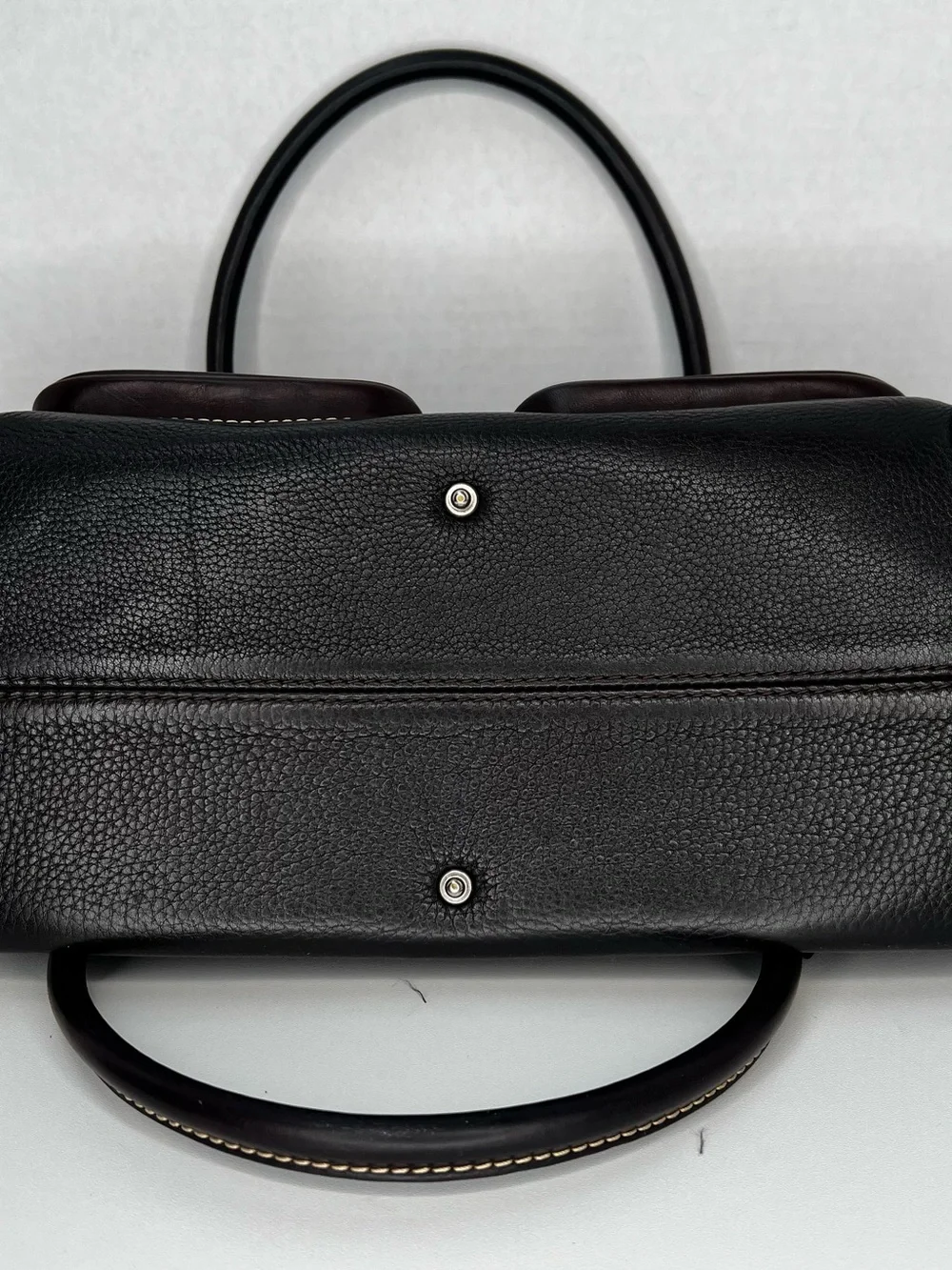 Dooney & Bourke Florentine Leather Front Pocket Satchel – T’Moro Brown – Medium